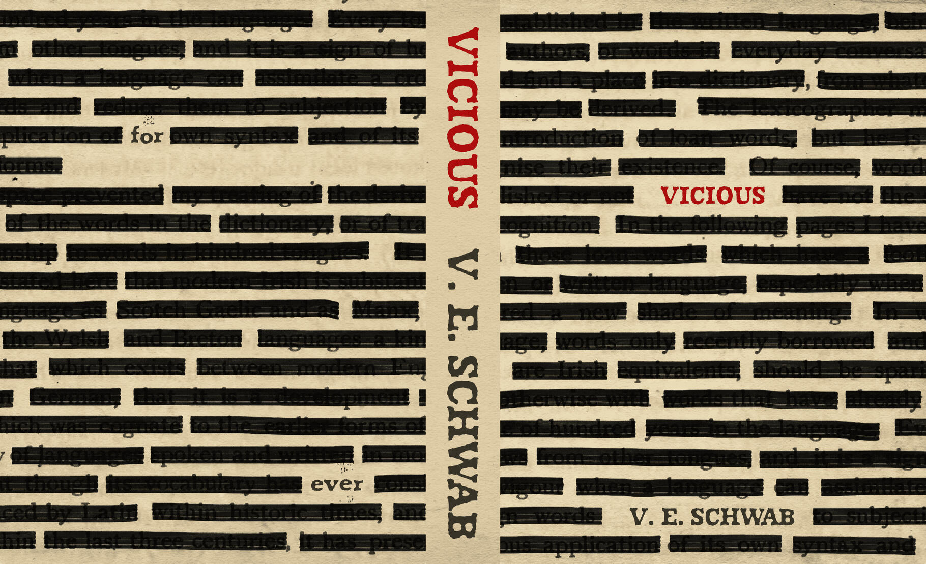Vicious - V. E. Schwab (book cover redesign)